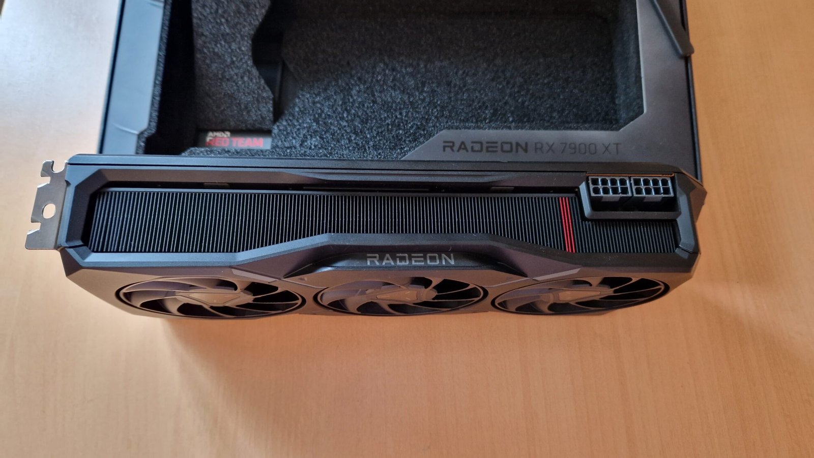 AMD Radeon RX 7900 XT review image showing one of the GPU's side vents