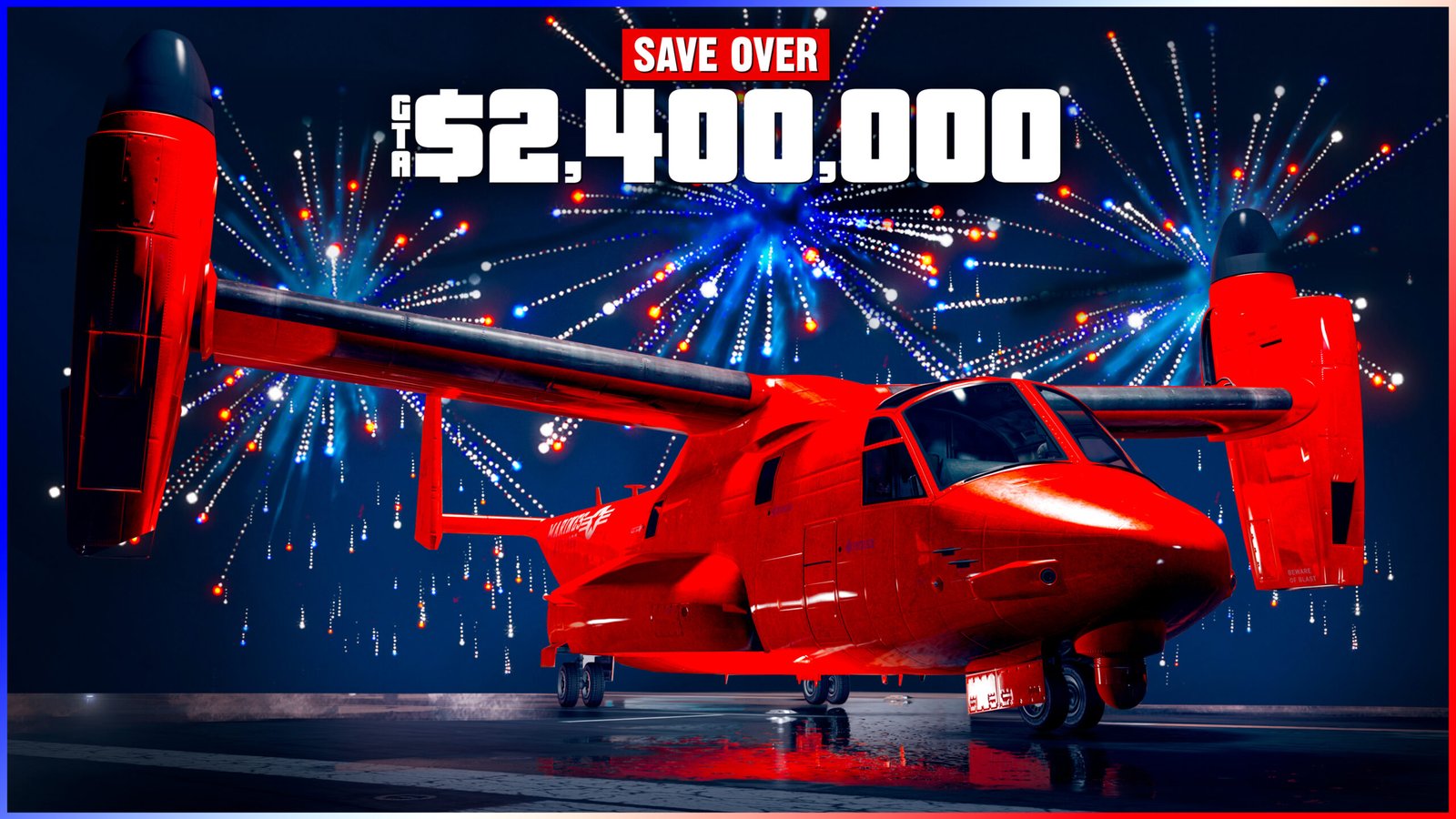 GTA Online Independence Day 2026 art showing the discounted Mammoth Avenger