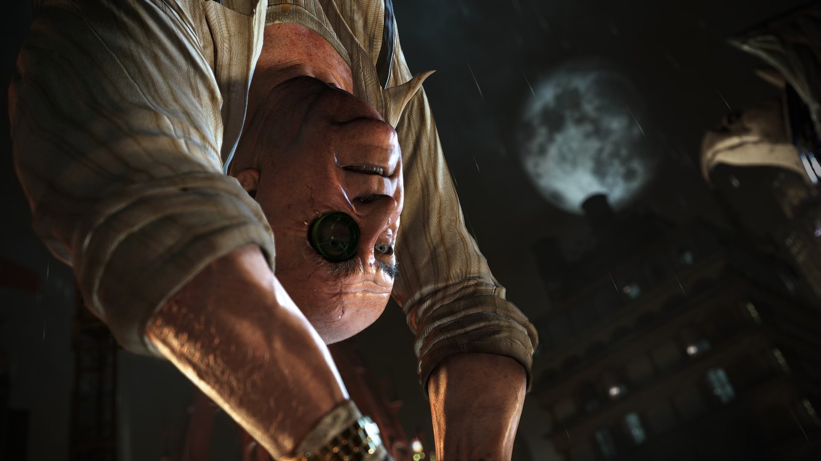A screenshot of one of the best Batman games, Batman Arkham VR.