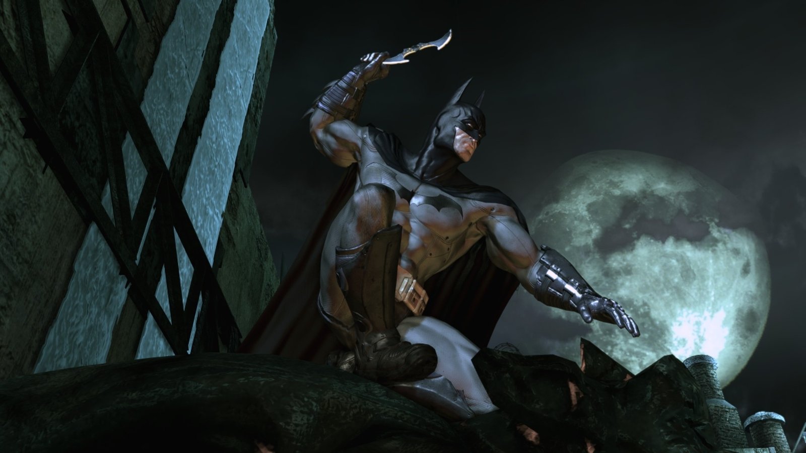 A screenshot of one of the best Batman games, Batman: Arkham Asylum.