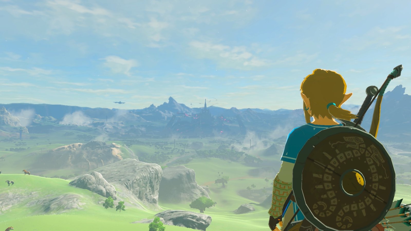 Best single-player games: Link looking at Hyrule in The Legend of Zelda Breath of the Wild.