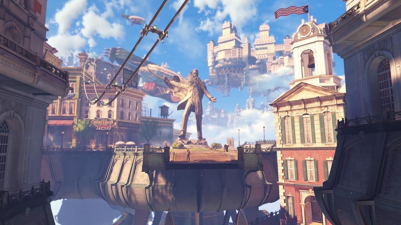 A screenshot of Columbia in BioShock Infinite.