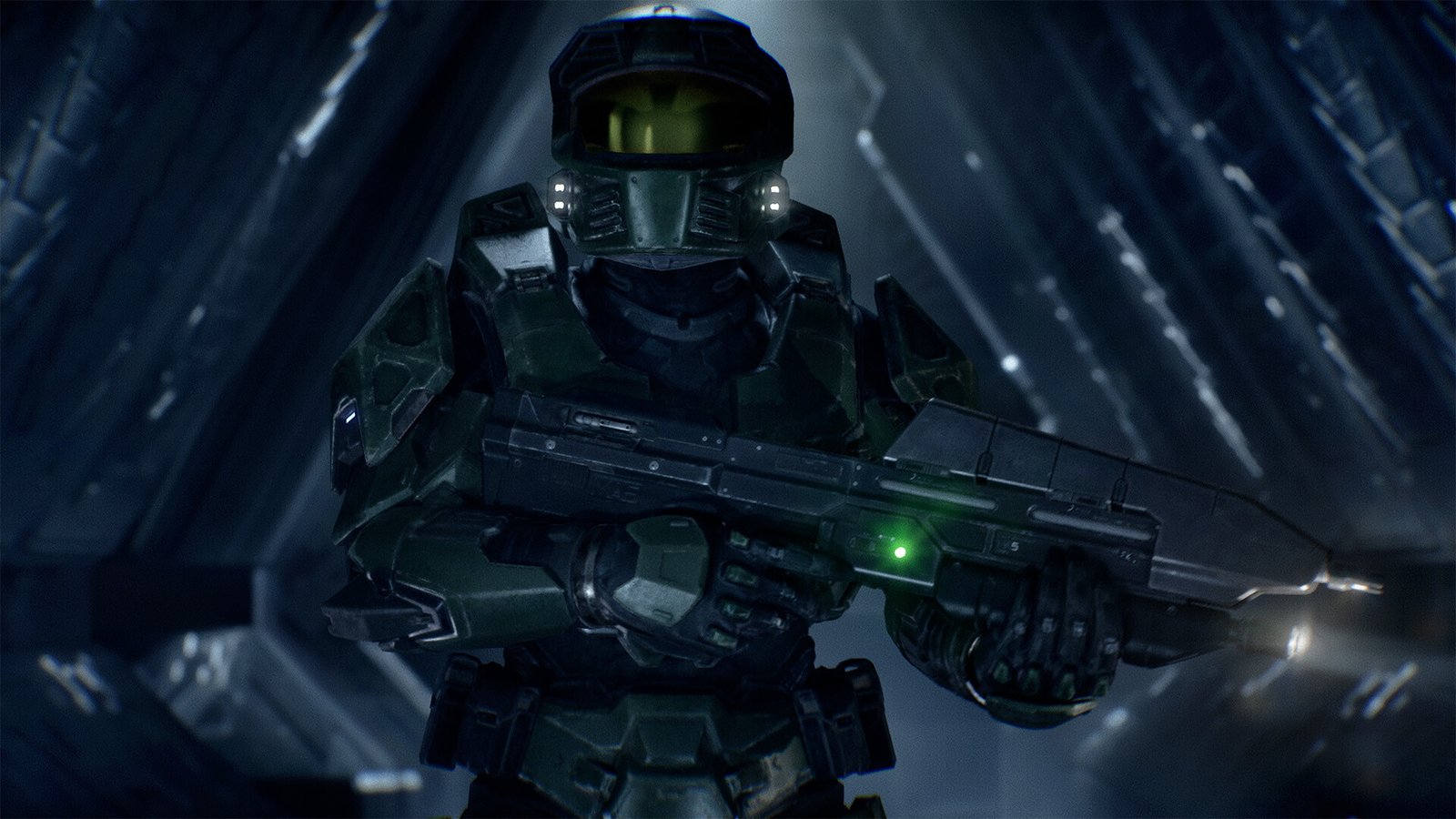 Master Chief wielding a rifle in Halo: Campaign Evolved