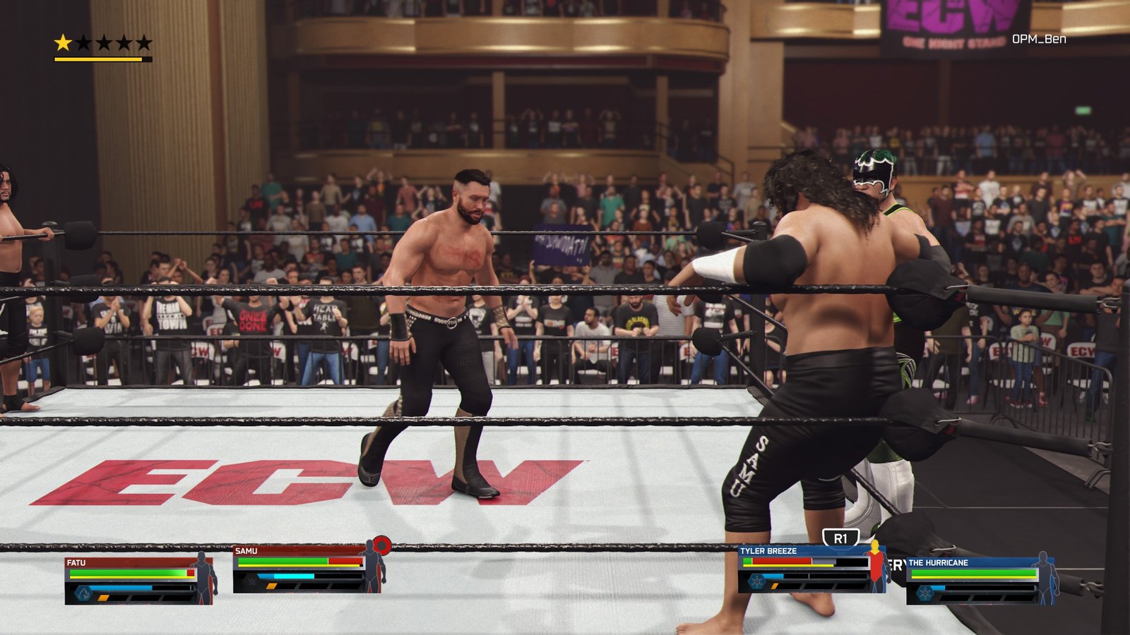 Tyler Breeze in the ring during WWE 2K25.