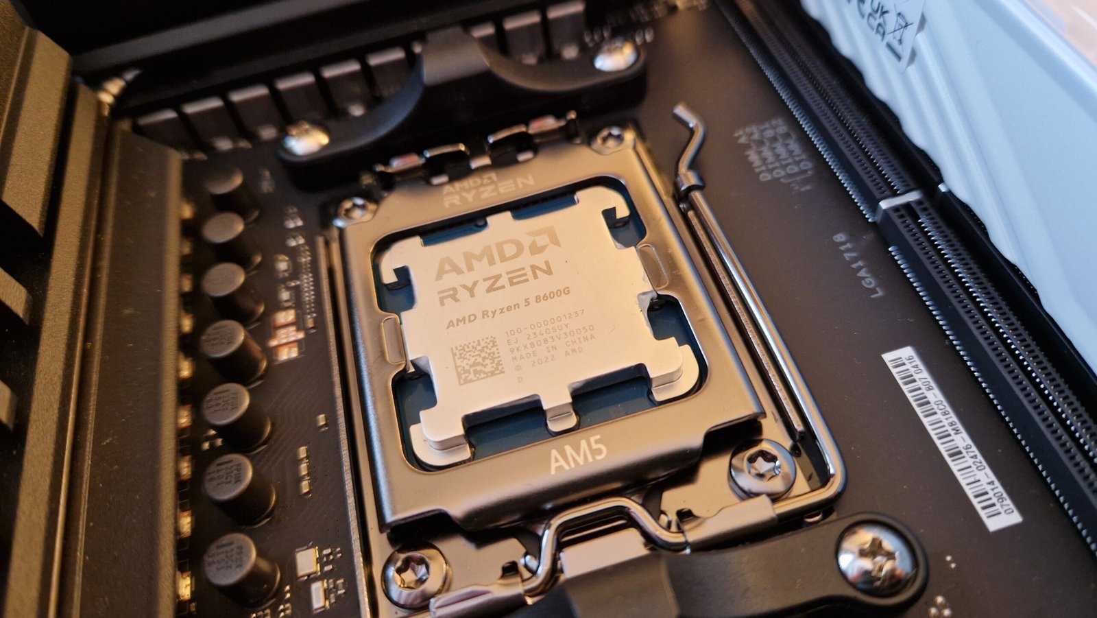 AMD Ryzen 5 8600G review image of the processor before thermal paste has been applied