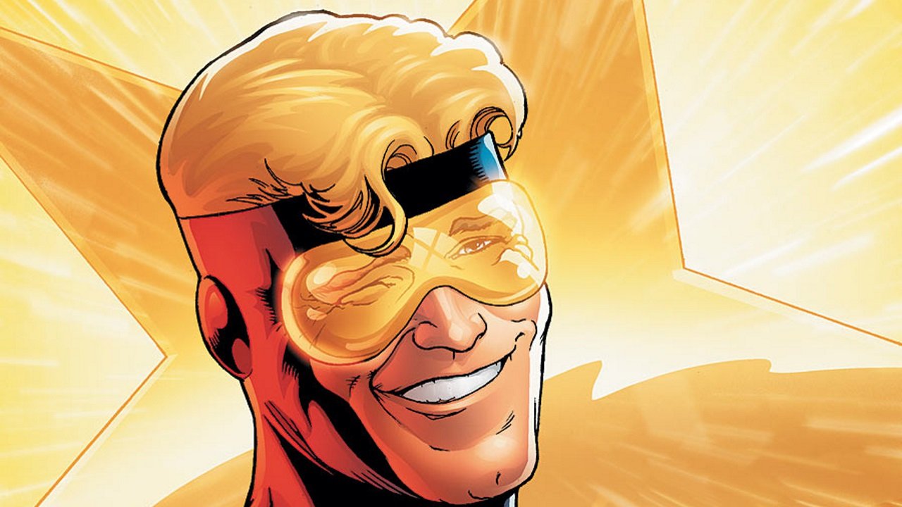 A picture of Booster smiling from the DC comics.