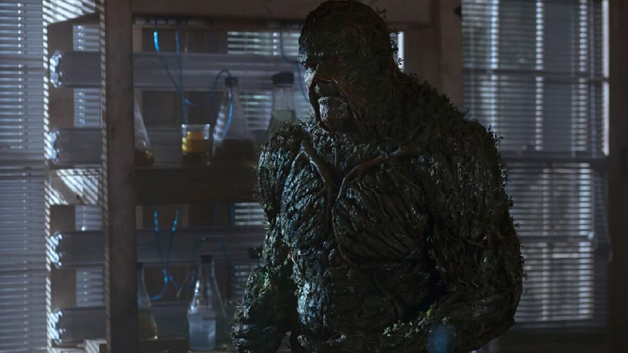 Derek Mears as Swamp Thing in the 2019 Swamp Thing series.