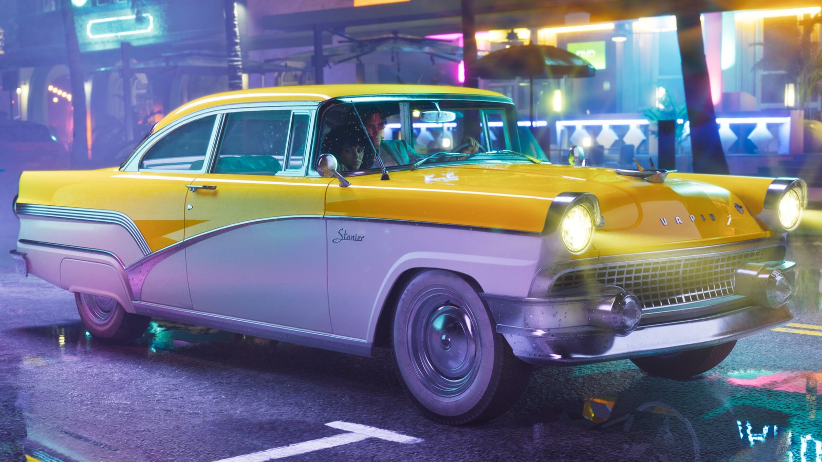 The ’55 Vapid Stanier sedan included with the GTA 6 Vintage Vice City Pack