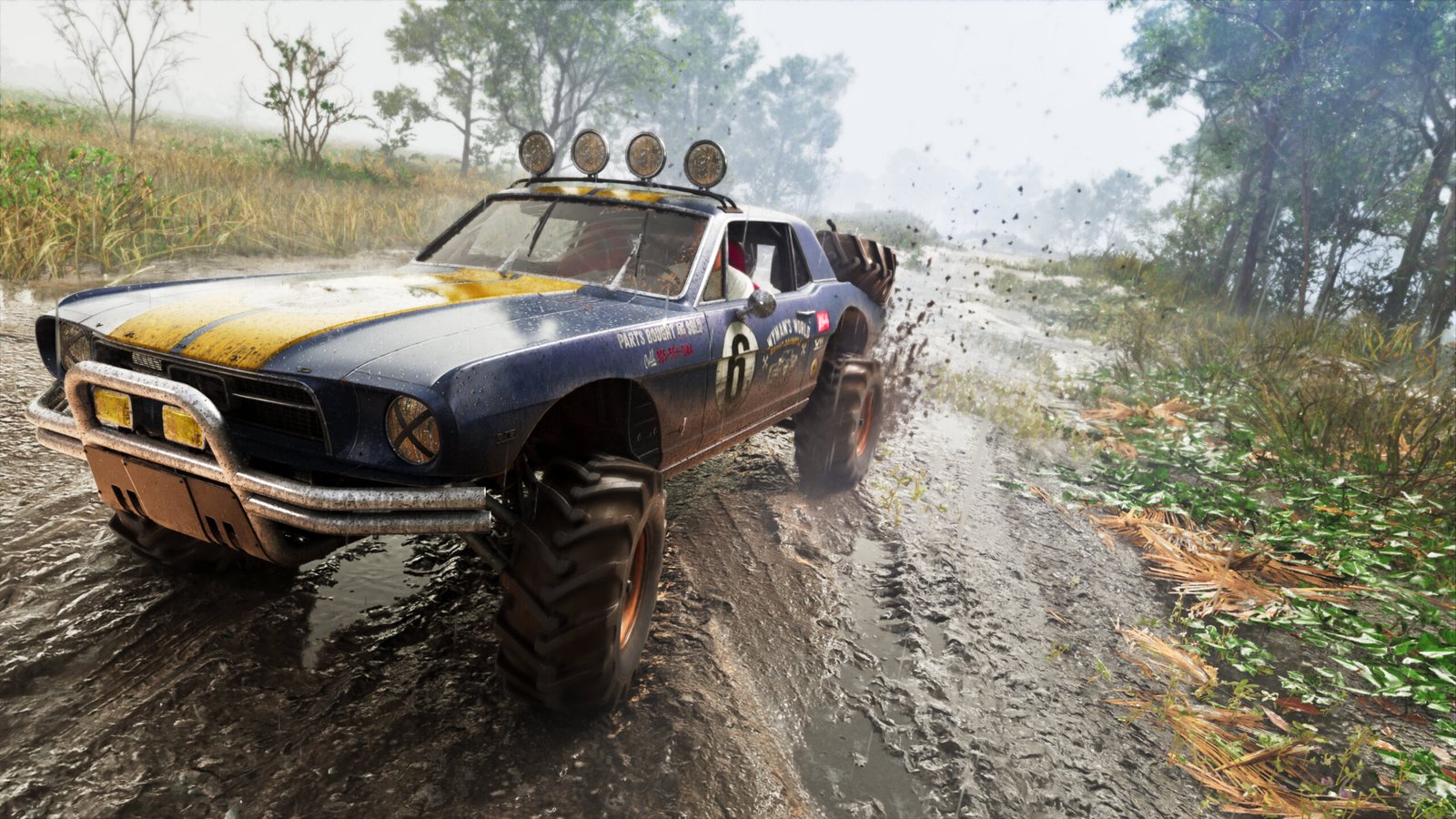 A '67 Vapid Dominator Buggy driving off-road in GTA 6