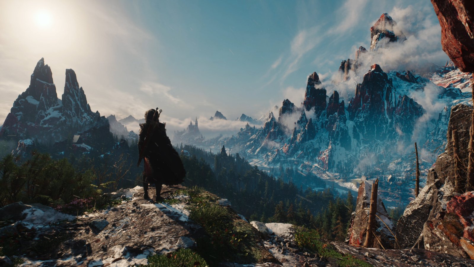 The Witcher 4 tech demo showing the lush new Kvior environment as Ciri stares out at a mountain