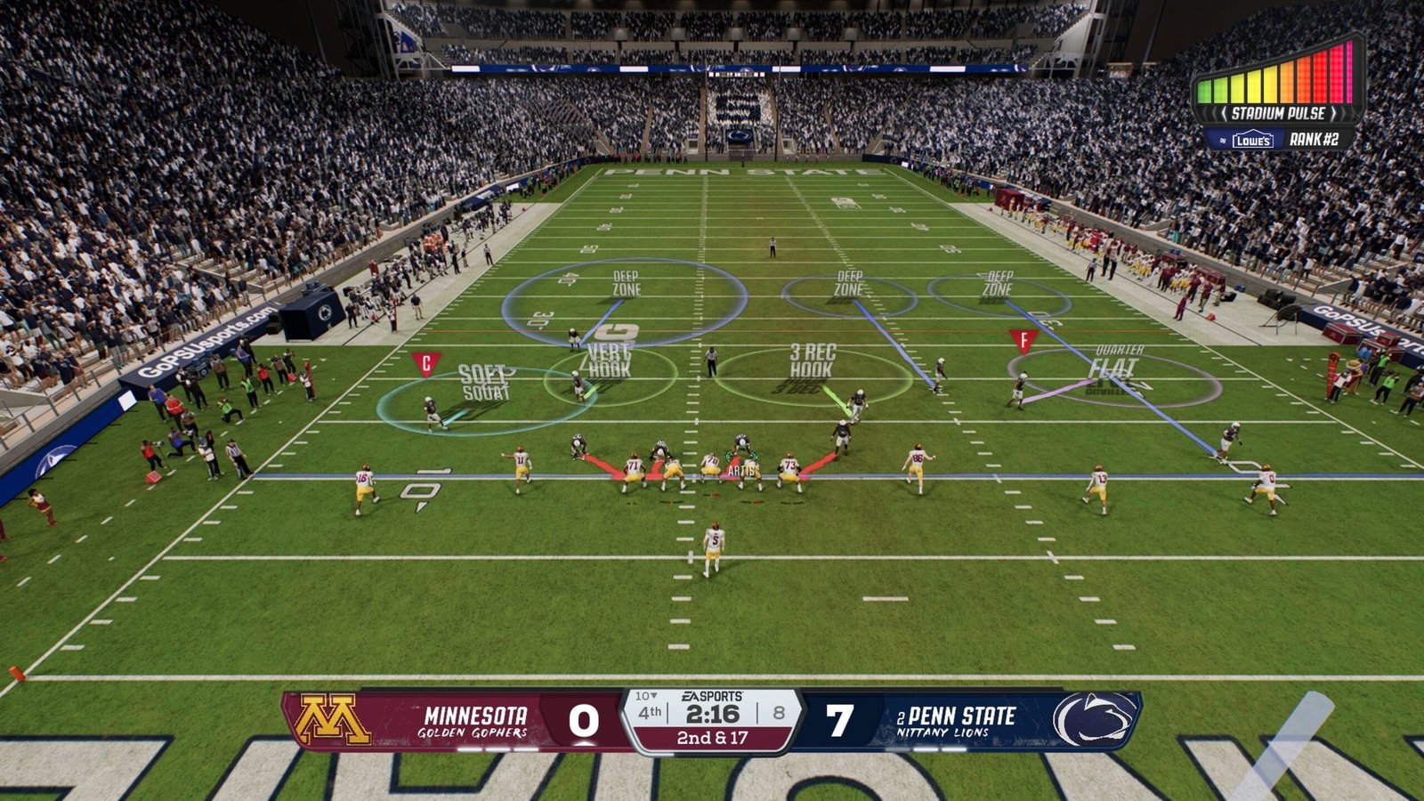 Penn State battles Minnesota in College Football 26