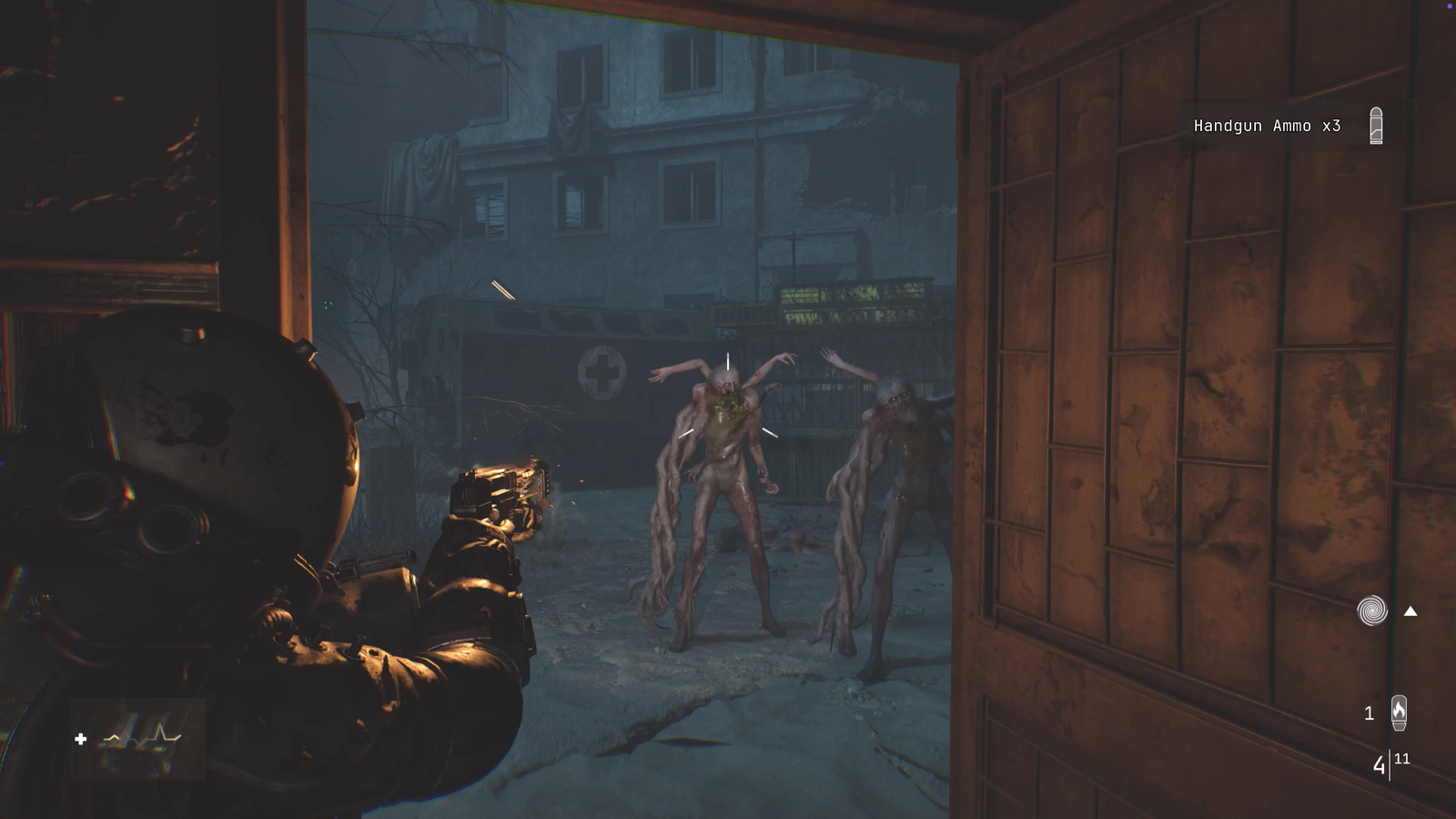 A screenshot shows two enemies approaching in Cronos: The New Dawn