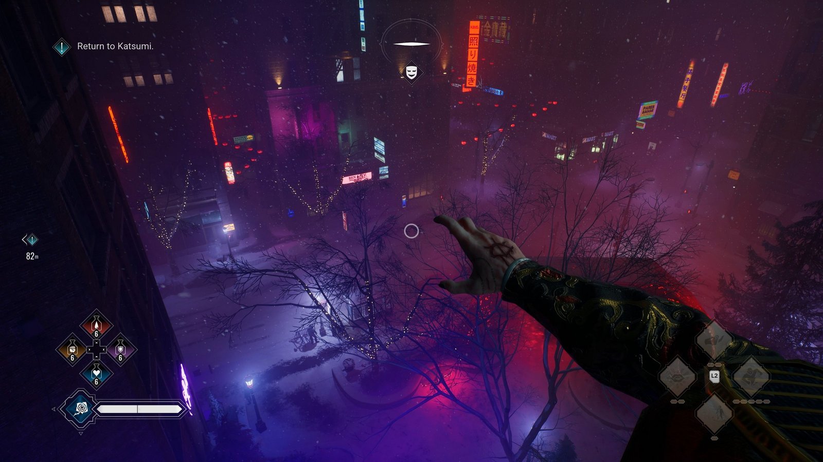 Soaring through the sky in Vampire: The Masquerade - Bloodlines 2