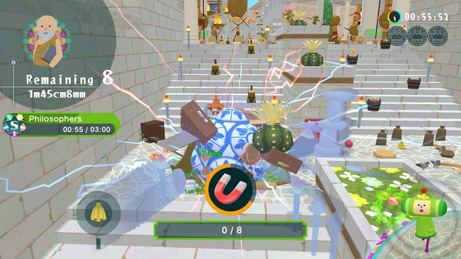 The Price uses a magent in Ancient Greece in Once Upon a Katamari