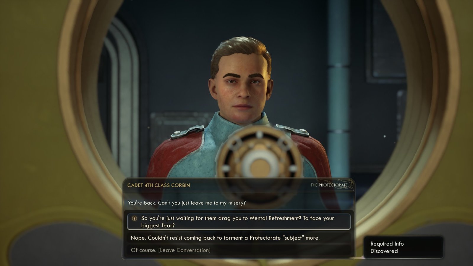 The Outer Worlds 2 screenshot of a discovery showing in dialogue