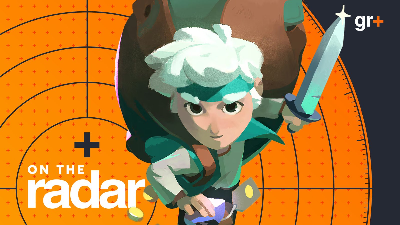 Will from Moonlighter 2 runs towards us, against a GamesRadar+ On The Radar background