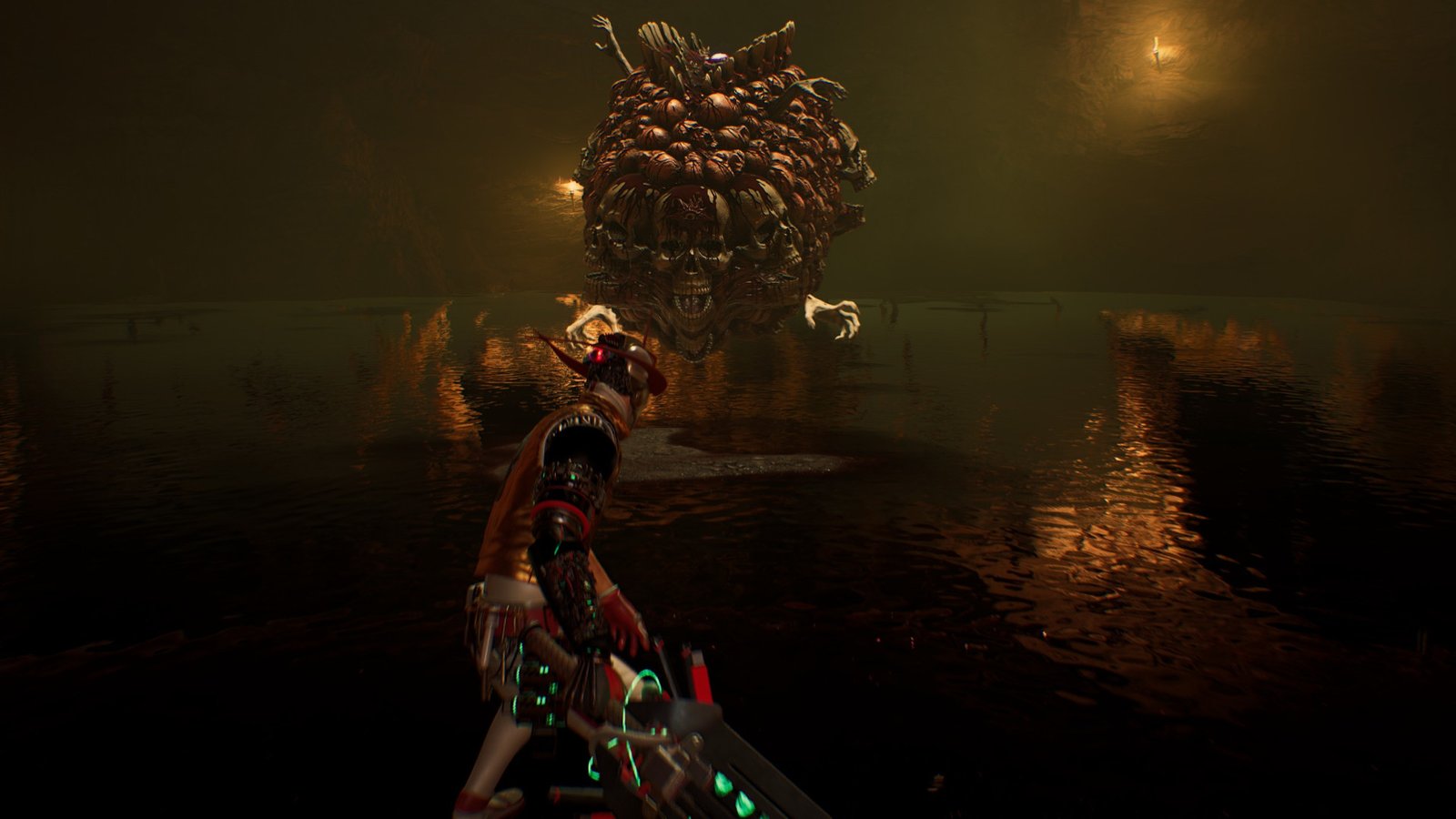 Romeo faces down an enemy made of skulls in Romeo is a Dead Man