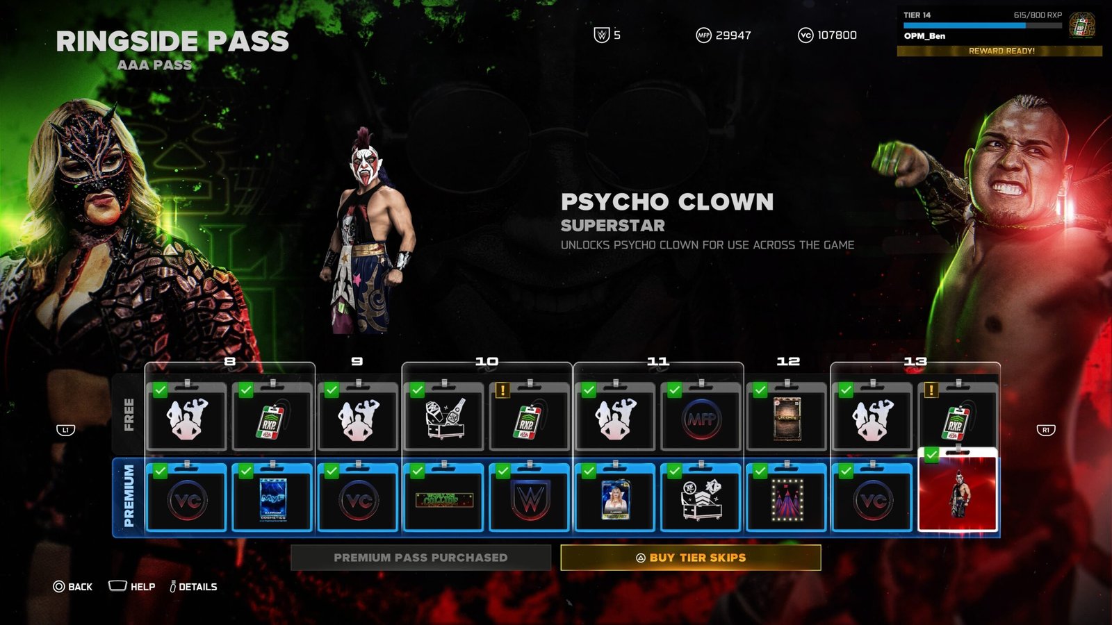 WWE 2K26 Ringside Pass unlockables include AAA star Psycho Clown
