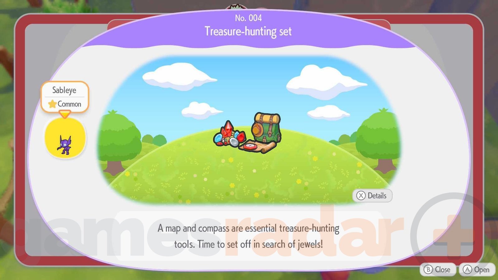 The Treasure-hunting Set Sableye habitat from Pokopia