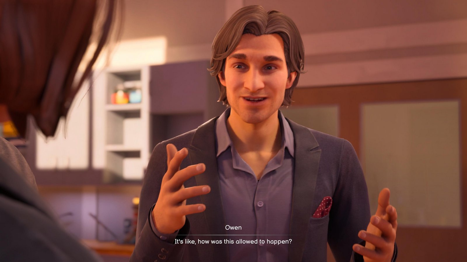 Caledon University head Owen asks Max "It's like, how was this allowed to happen?" in Life is Strange: Reunion