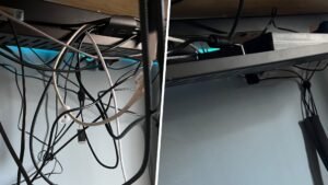 Rangement des câbles : mes astuces pour un bureau épuré