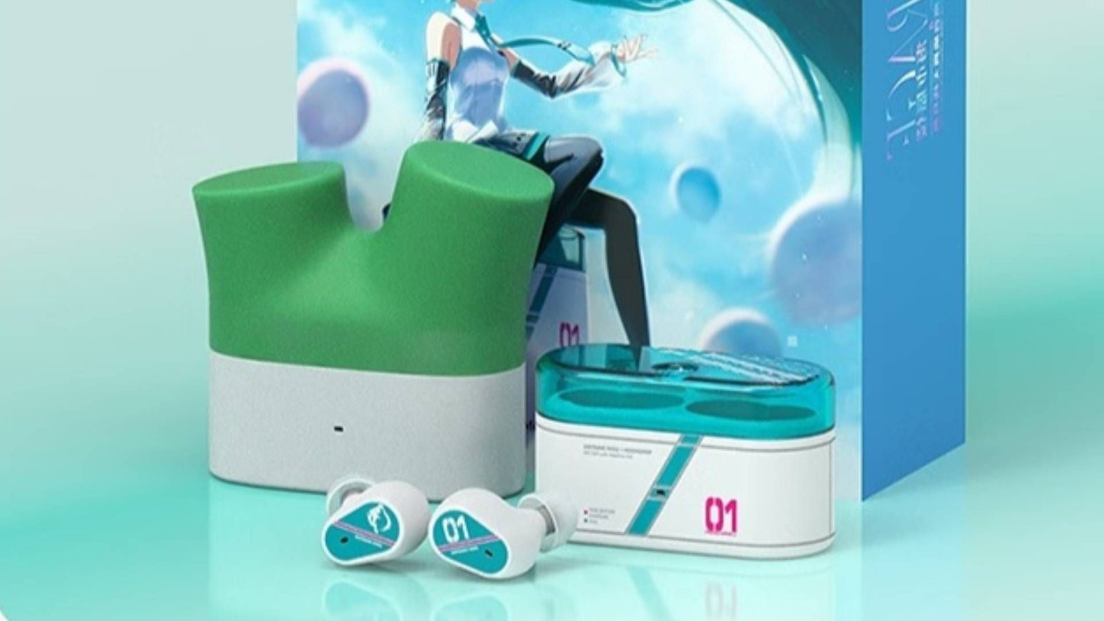 Écouteurs Hatsune Miku : un étui en forme de poireau unique