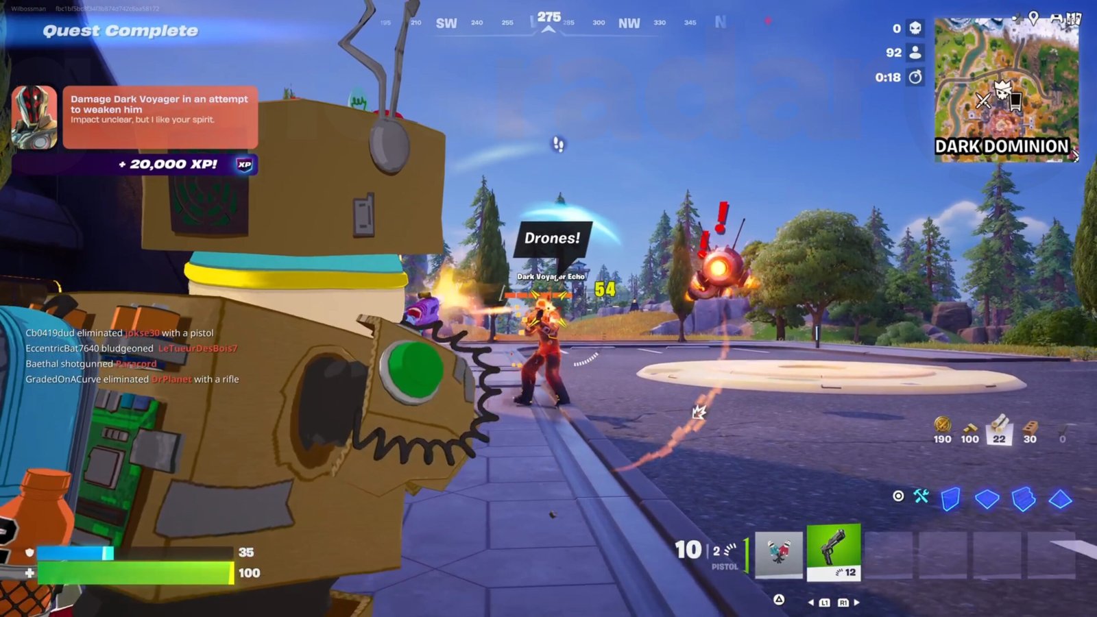 How to damage Dark Voyager in Fortnite
