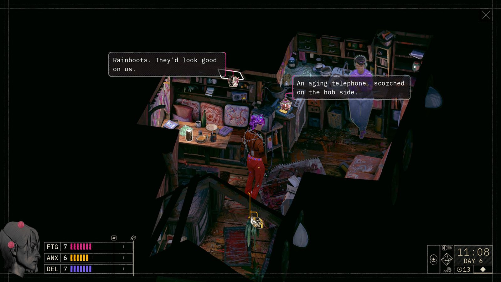 Exploring a houseboat in Zero Parades: For Dead Spies