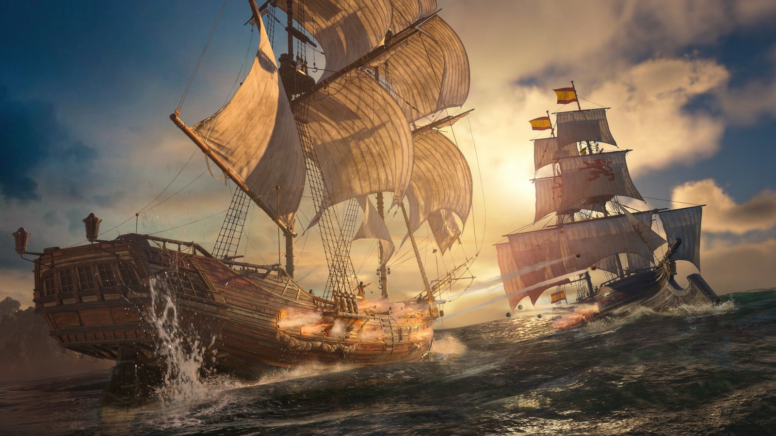 In Assassin's Creed Black Flag Resynced the Jackdaw ship engages in combat against another ship
