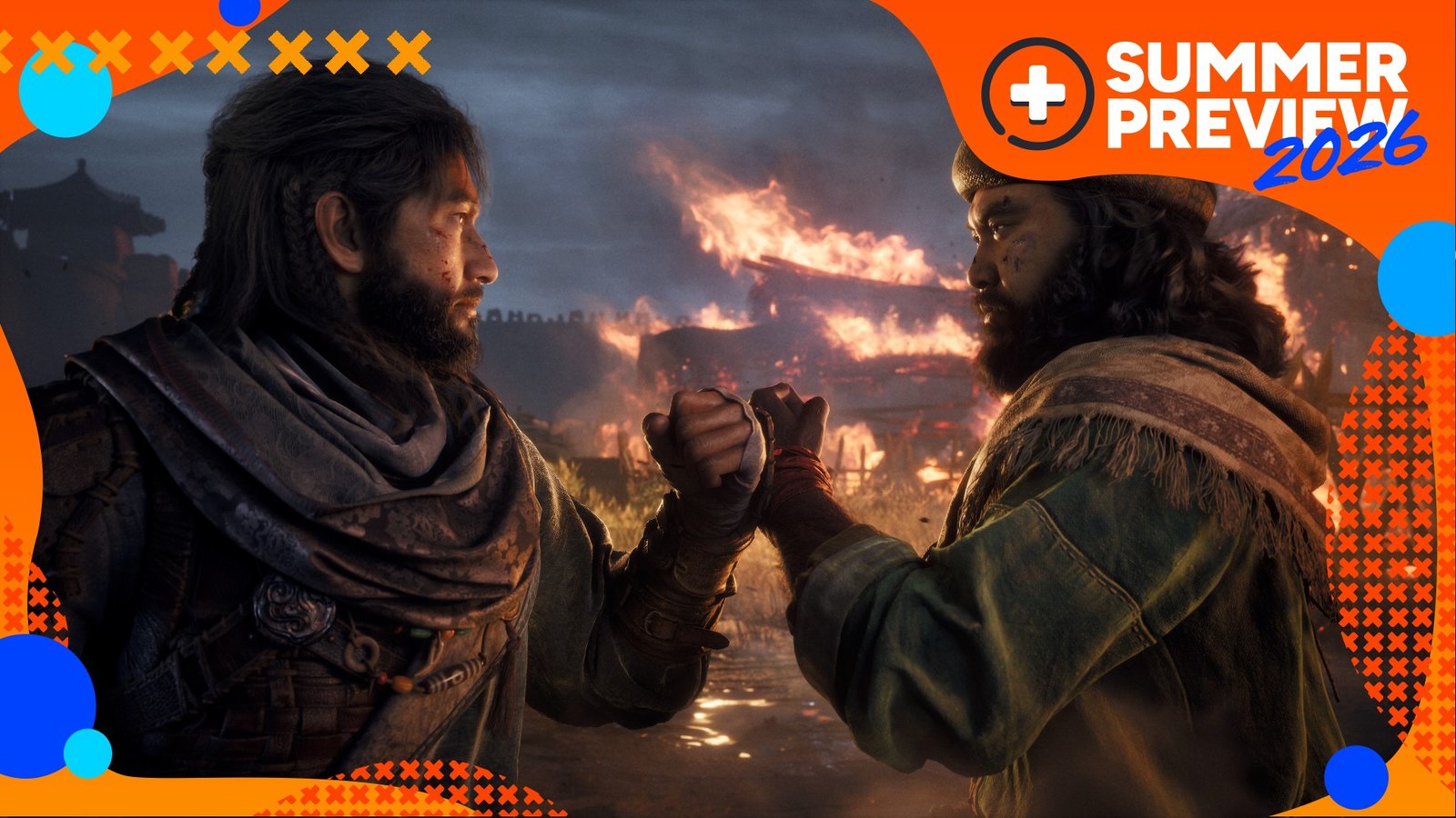 Blood message game promotional image showing two characters fist bumping