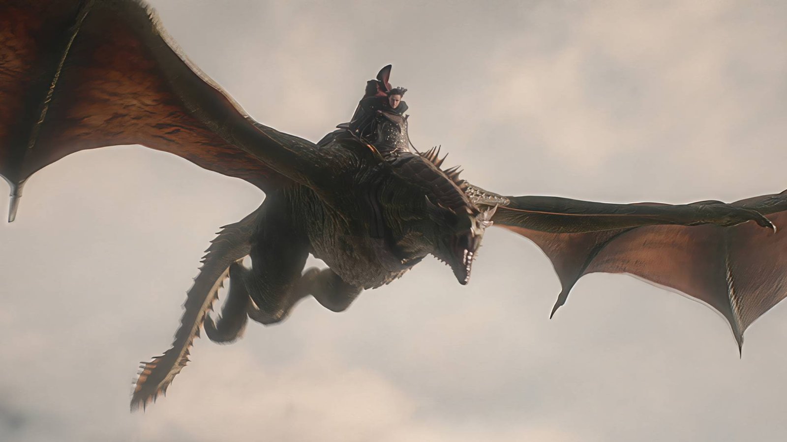 Harry Collet as Jacaerys Velaryon riding his dragon Vermax