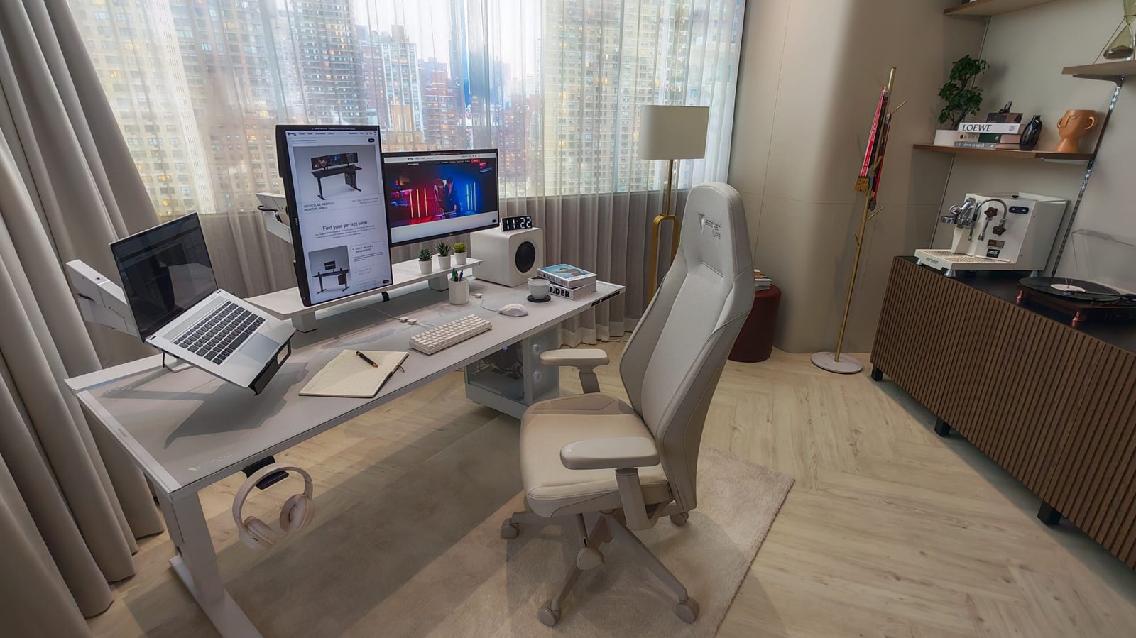 A Secretlab Atlas chair at a desk