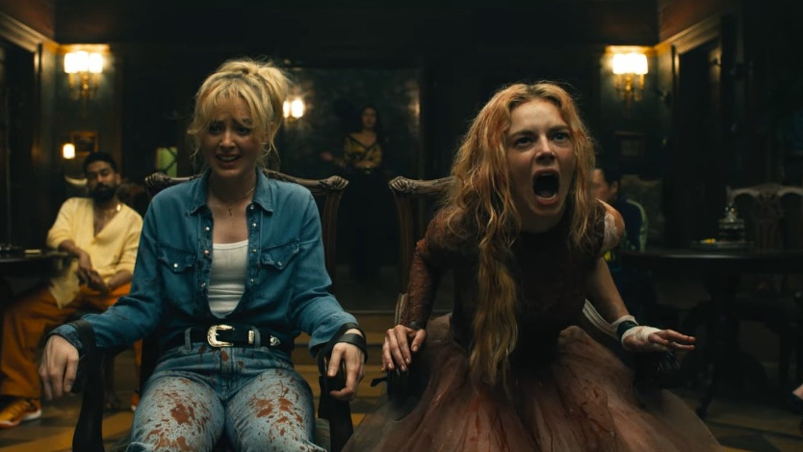 Kathryn Newton as Faith and Samara Weaving as Grace in Ready or Not 2: Here I Come