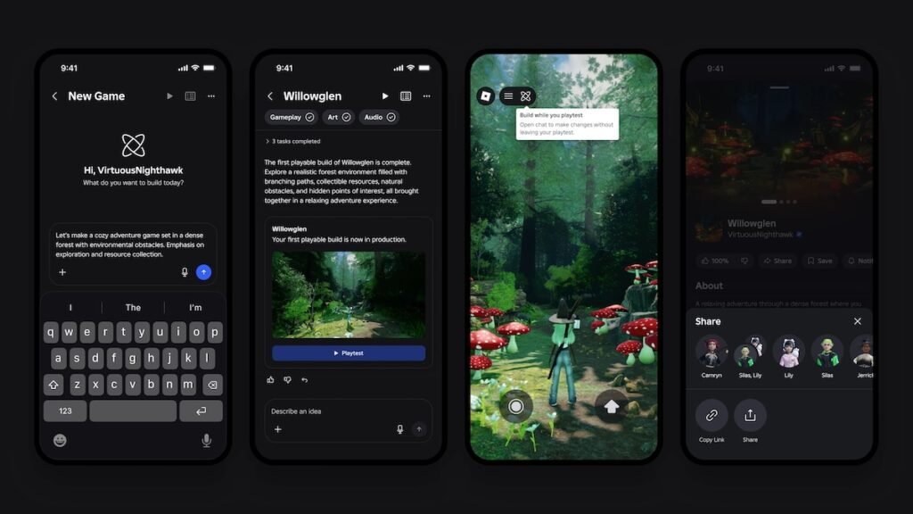 Roblox lance “Build” : créer des jeux mobiles par IA