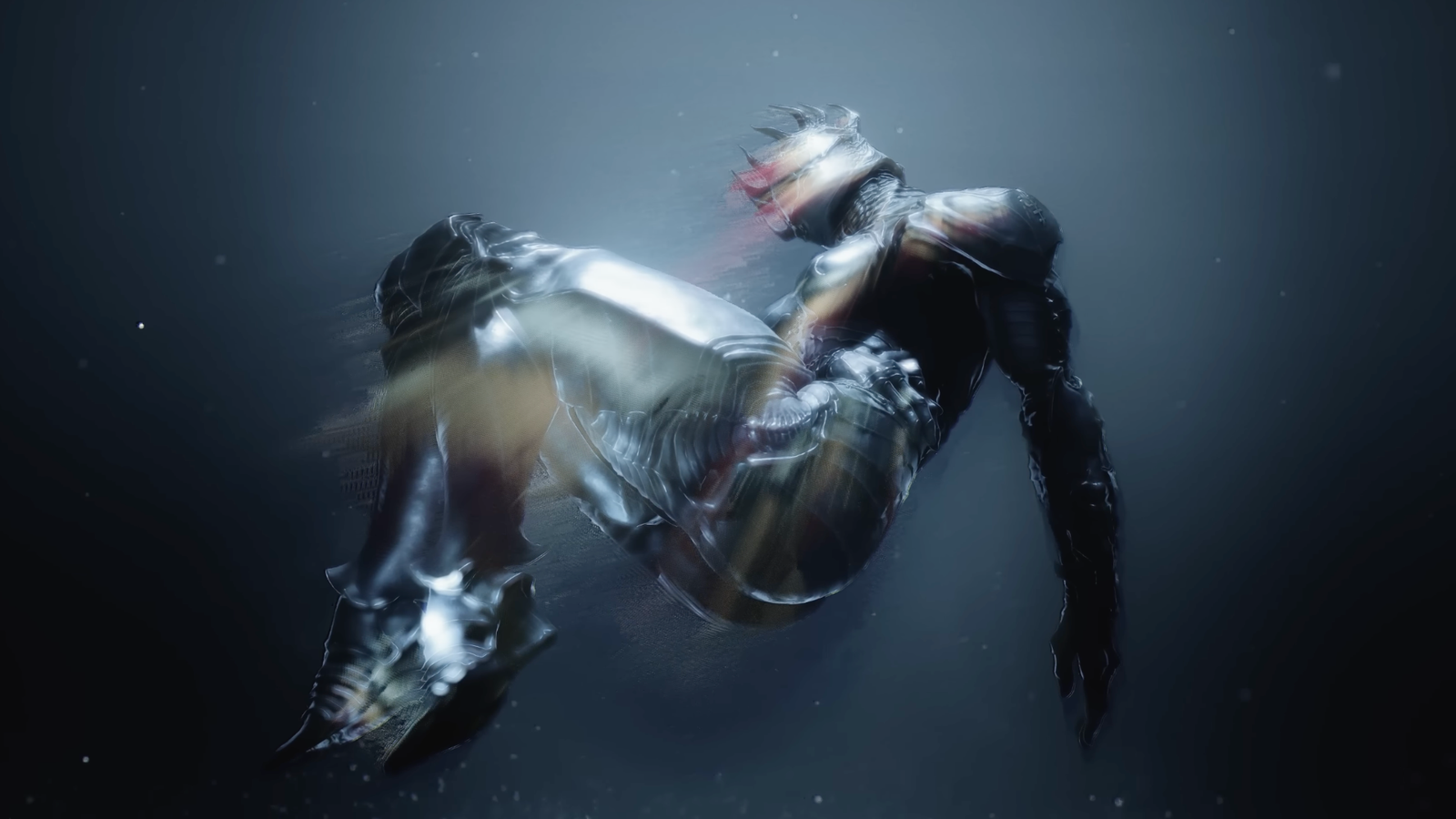 Mortal Shell character floats against black background
