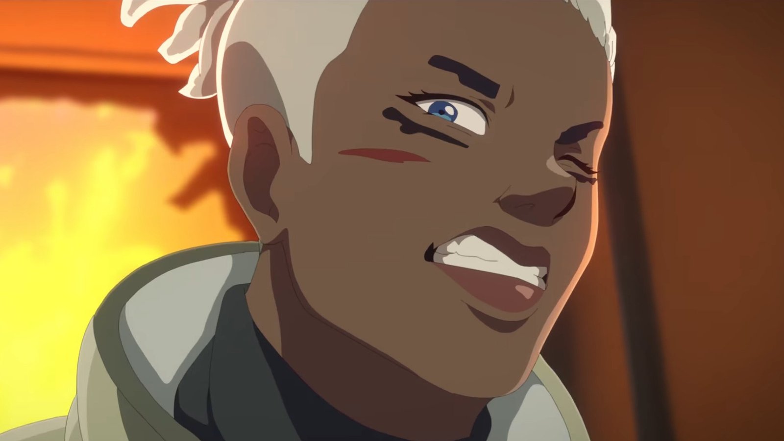 Overwatch animated character winces