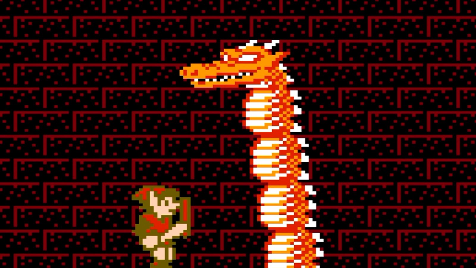 The snakelike Barba boss from Zelda 2 on NES